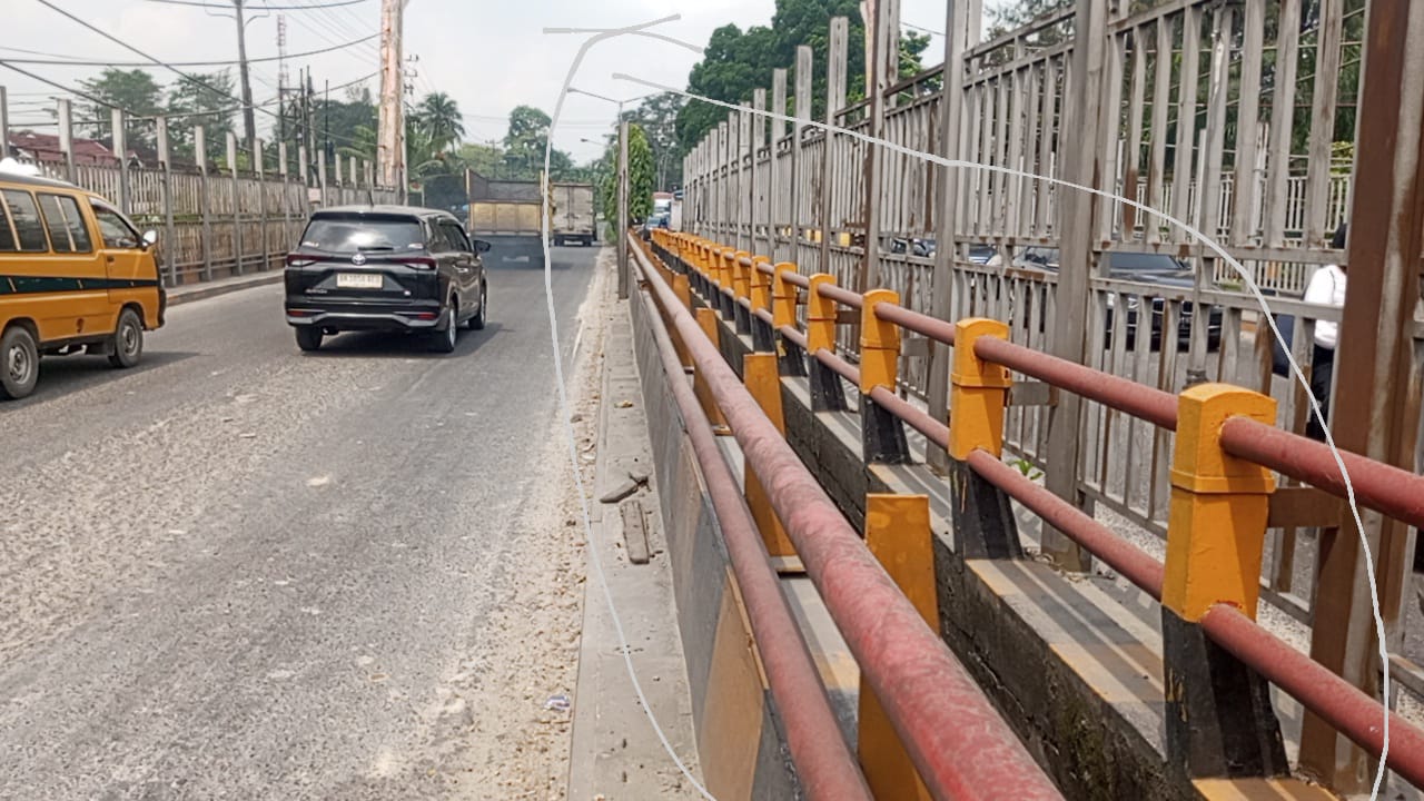 Material jembatan Tanjung Morawa yang dicuri.(Istimewa).