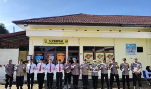 Propam Polda Sumut cek kelengkapan personil di Polres Pakpak Bharat.(Istimewa)