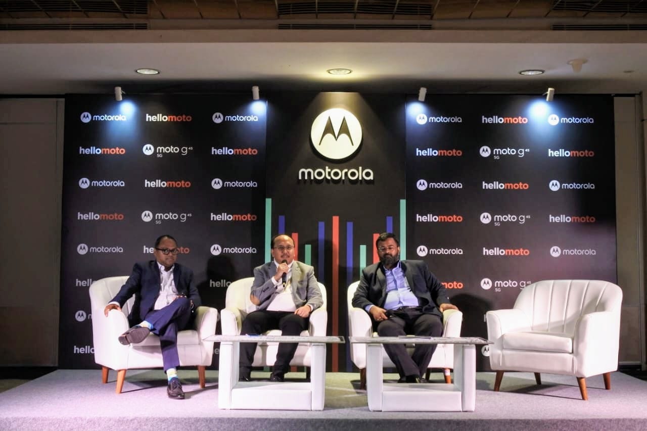 (kiri ke kanan) Mahes Alanthat, Regional Director – GTAP, Motorola APAC- Bagus Prasetyo, Country Head, Motorola Indonesia- Shivam Ranjan, Marketing Head, Motorola Asia Pacific.(Istimewa)