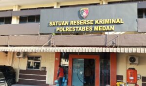 Kantor Polrestabes Medan tempat kasus intimidasi terhadap wartawan ditangani.(Istimewa).