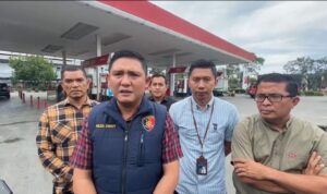 Polda Sumut bersama pihak Pertamina mengecek ketersediaan SPBU.(Istimewa)