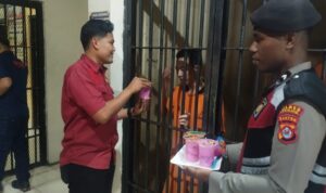 Suasana hangat menyelimuti ruang tahanan Mapolres Serang