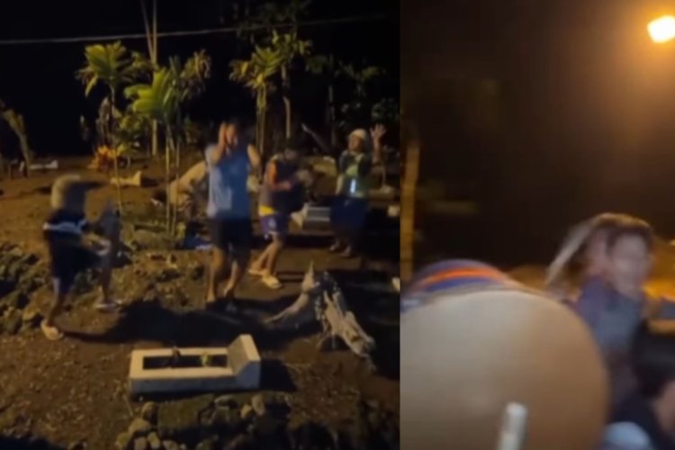 Viral! Sekelompok Remaja Bangunkan Sahur di Area Pemakaman