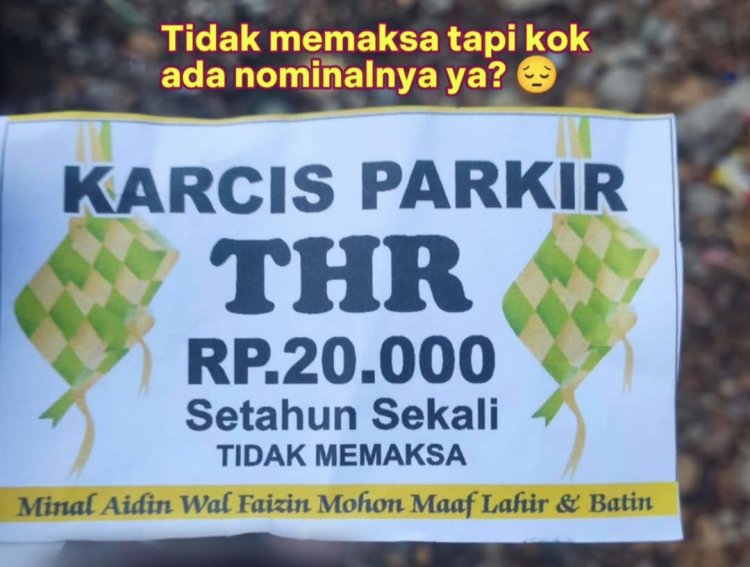 Viral Karcis Parkir Edisi Lebaran di Sebuah Pabrik Cikupa
