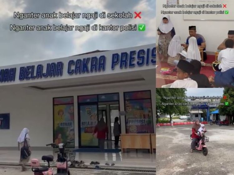 Viral! Ngaji di Kantor Polisi Jadi Sorotan, Rumah Belajar Cakra Presisi Dapat Pujian
