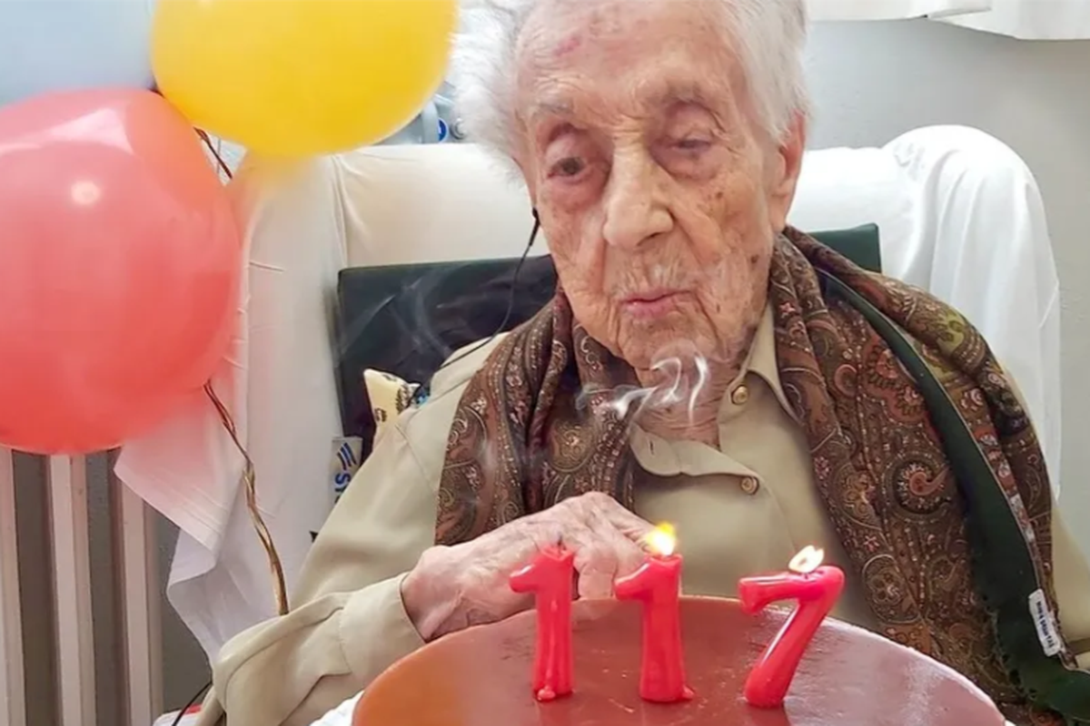 Maria Branyas Morera yang supercentenarian pada ulang tahunnya yang ke 117 pada tanggal 4 Maret 2024
