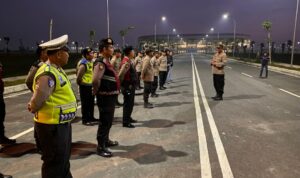 Kepolisian melakukan apel sebelum melakukan patroli.(Istimewa).
