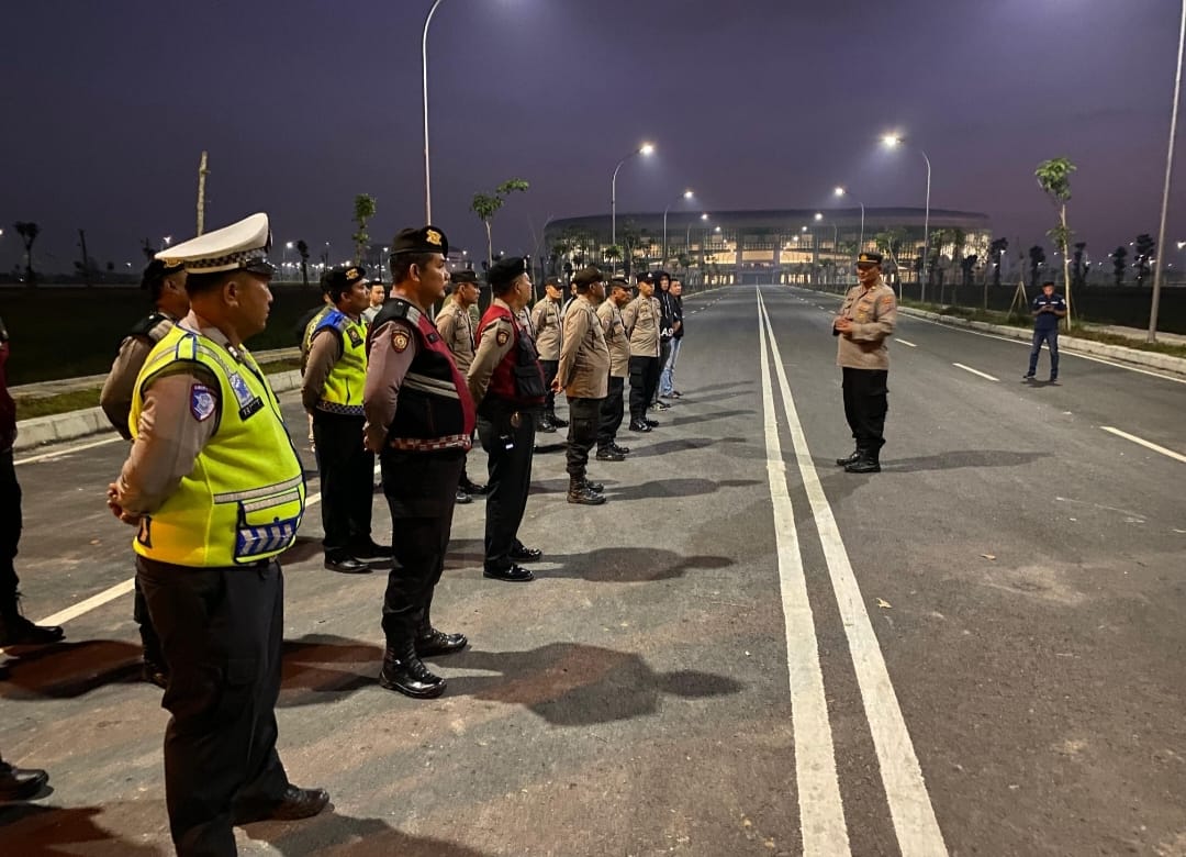 Kepolisian melakukan apel sebelum melakukan patroli.(Istimewa).