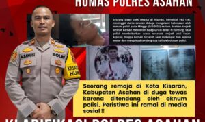 klarifikasi Polres Asahan.(Istimewa).