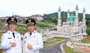 Bupati Tapanuli Selatan Gus Irawan Pasaribu dan Wakil Bupati Tapsel Jafar Syahbudin Ritonga. Foto : BP/Ist