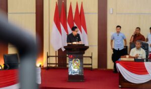 Wali Kota Medan Rico Wass saat rapat Paripurna di DPRD Medan. BP/erwan