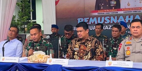 Pomdam I/BB Gerebek Lokasi Judi dan Narkoba di Sumut