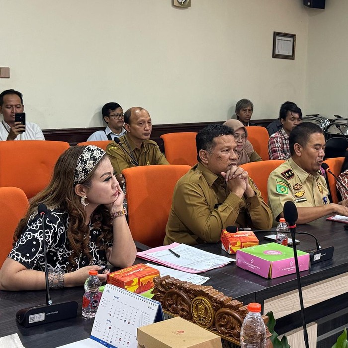 Rapat dengar pendapat di DPRD Surabaya menghadirkan Jan Hwa Diana, pemilik UD Sentoso Seal (detik.com)