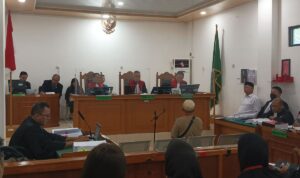 Sidang kasus polisi tembak warga di Kalteng yang kembali digelar di Pengadilan Negeri Palangka Raya, Kalimantan Tengah (kompas.com)