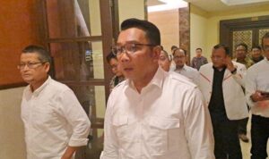 Ridwan Kamil menjelang deklarasi maju Pilkada Jakarta 2024 di Hotel Sultan, Jakarta