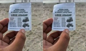 iral! Karcis Parkir di Wisata Pantai Cinta Tuai Pro Kontra, Parkir Mahal dan Tak Ada Jaminan Keamanan