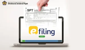 Ilustrasi pelaporan pajak secara online melalui e-filing.