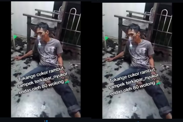 Viral! Tukang Cukur Terkapar Setelah Mencukur 80 Pelanggan Saat Lebaran