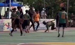 Viral Video Pertandingan Futsal Antarsiswa SD di Surabaya, Pelatih Banting Pemain Saat Selebrasi