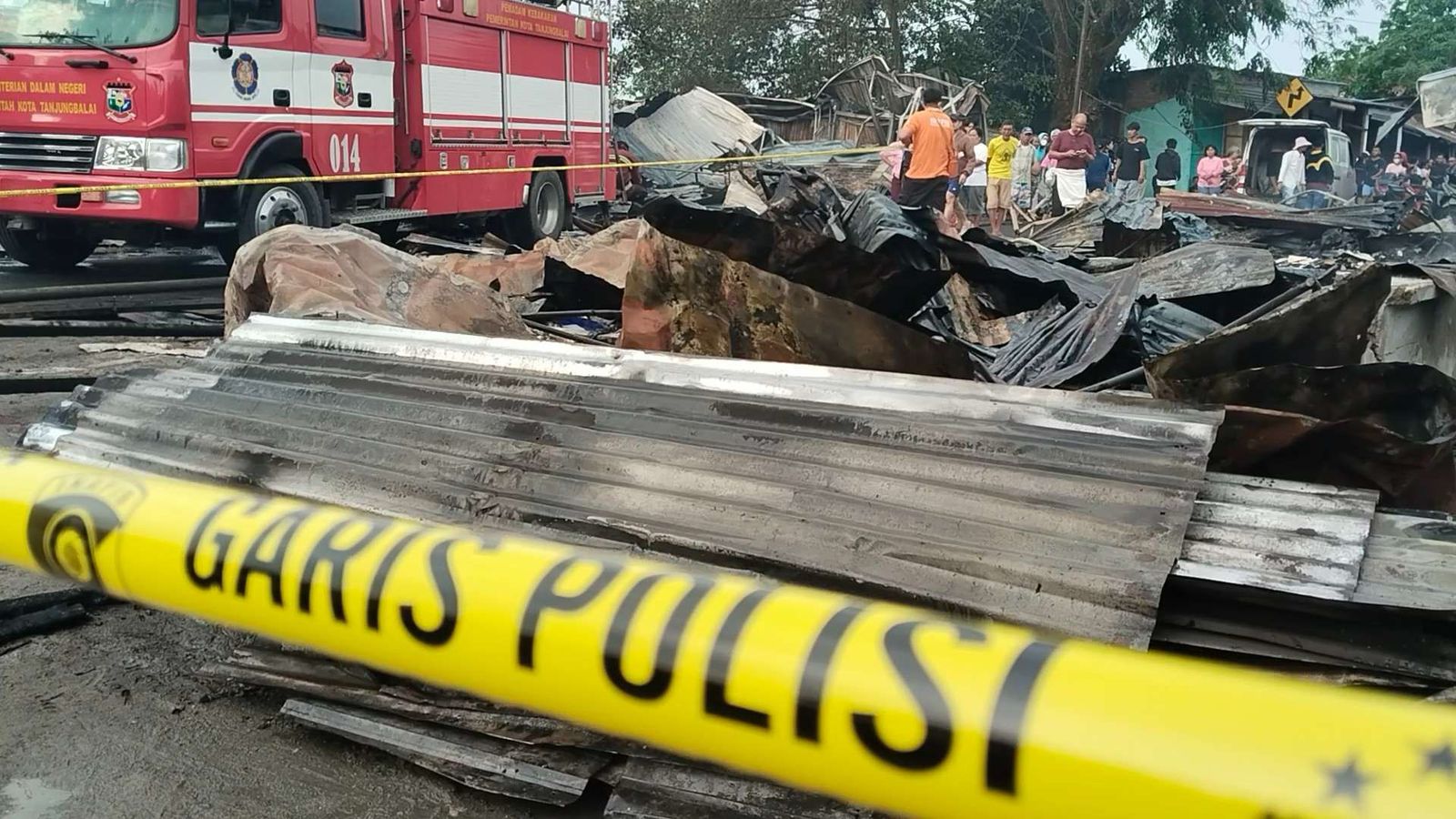 kios pakaian bekas terbakar.(Istimewa)