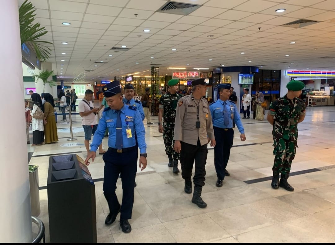 Polresta Deli Serdang melakukan pengamanan Pos Pam.(Istimewa)