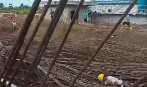 Bangunan proyek updating PDAM Rp61,8 M disorot karena diduga menuai masalah. BP/ist