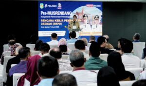 Wali Kota Medan Rico Wass saat acara Musrenbang di Gedung Pelindo Regional I Cabang Belawan. BP/ist