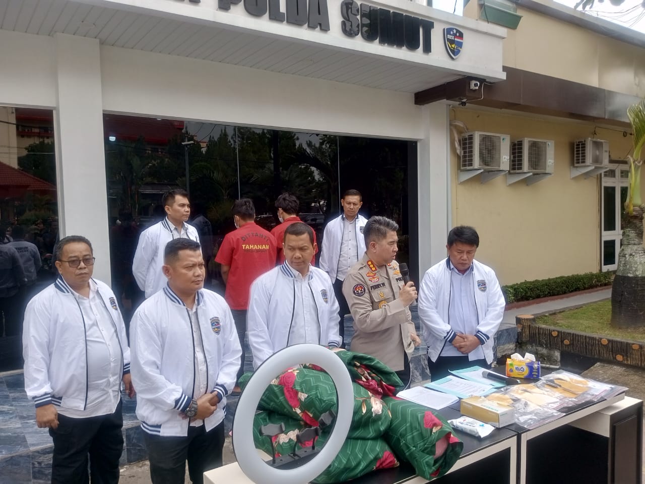 Kepolisian memaparkan pengungkapan kasus.(Istimewa)