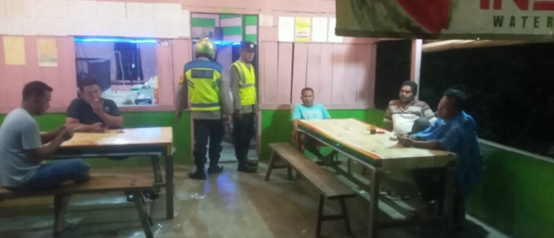 Kepolisian memberikan pesan Kamtibmas kepada masyarakat.(Istimewa)