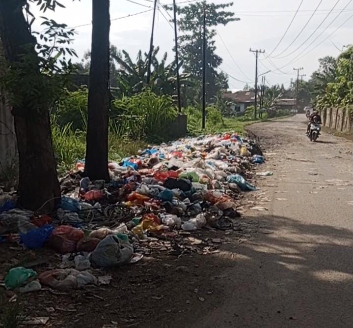Tumpukan sampah berada di Kecamatan Tanjung Morawa Kabupaten Deli Serdang Sumatera Utara.(harianbatakpos.com)