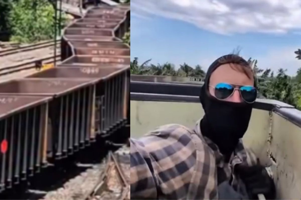 YouTuber Naik Kereta Batu Bara Secara Ilegal dari Lampung ke Palembang, Aksinya Viral