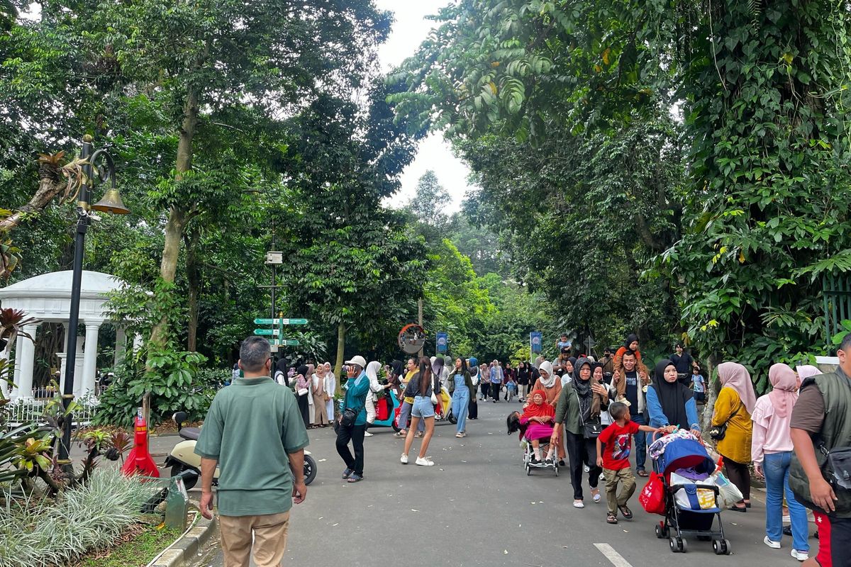 Libur Lebaran 2025, Wisata Kebun Raya Bogor Diserbu Pengunjung