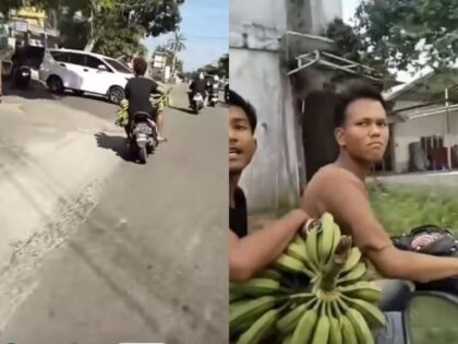 Detik-Detik Maling Pisang Kepergok dan Divideokan Langsung oleh Pemiliknya di Pekanbaru (Lambeturah.co.id)