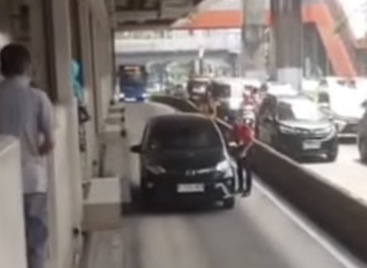 Diduga Tabrak Lari dan Hendak Kabur, Pelaku Malah Terjebak di Jalur Busway (kompas.com)