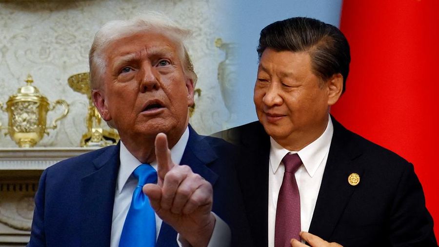 Foto kolase Presiden AS, Donald Trump dan Presiden China, Xi Jinping (kompas.com)