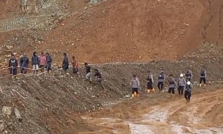 aksi penolakan tambang di Kabupaten Halmahera Timur (kompas.com)