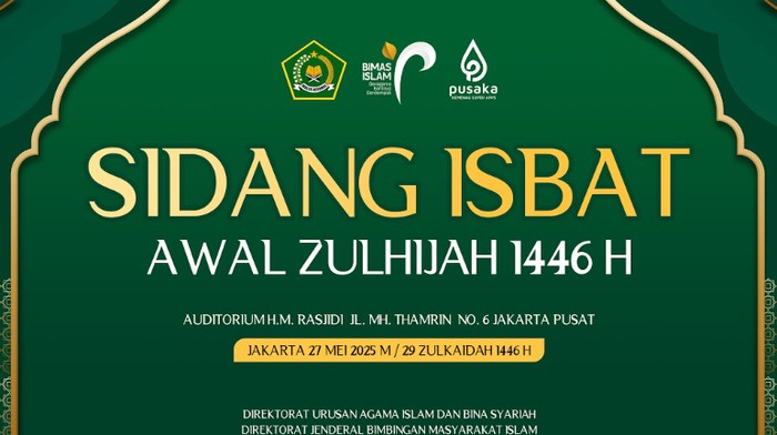 Konferensi pers pengumuman hasil sidang isbat 1 Zulhijah 1446 H (Kompas.com)