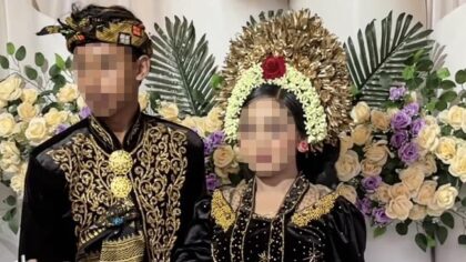 pernikahan anak antara siswa SMK dan siswi SMP di Lombok (Kompas.com)