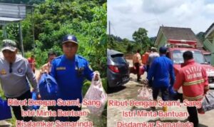 Damkar Samarinda Bantu Evakuasi Ibu-Ibu Usai Ribut dengan Suami, Hindari KDRT (lambeturah.co.id)