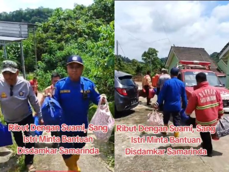 Damkar Samarinda Bantu Evakuasi Ibu-Ibu Usai Ribut dengan Suami, Hindari KDRT (lambeturah.co.id)