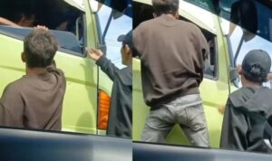Aksi Pemalakan Sopir Truk di Lampu Merah Musi 2 Palembang Terekam Kamera (lambeturah.co.id