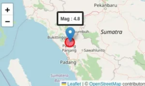 Gempa Magnitudo 4,8 Guncang Padang Panjang, Sumbar