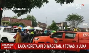 Kecelakaan Kereta Api di Magetan Tewaskan 4 Orang, 3 Luka-Luka