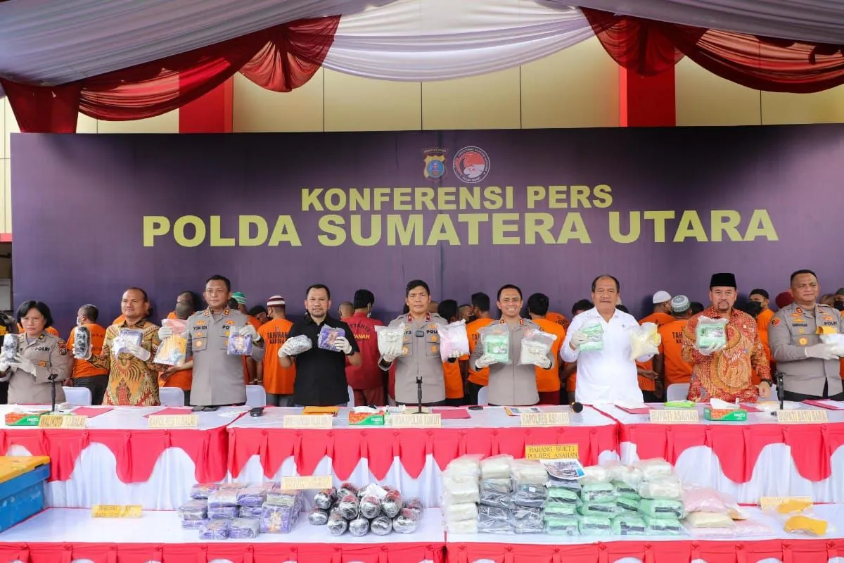 Polda Sumut Sita 160,67 Kilogram Narkoba, 499 Tersangka Ditangkap