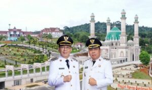 Bupati Tapanuli Selatan Gus Irawan Pasaribu dan Wakil Bupati Tapsel Jafar Syahbuddin Ritonga. Foto : BP/Ist
