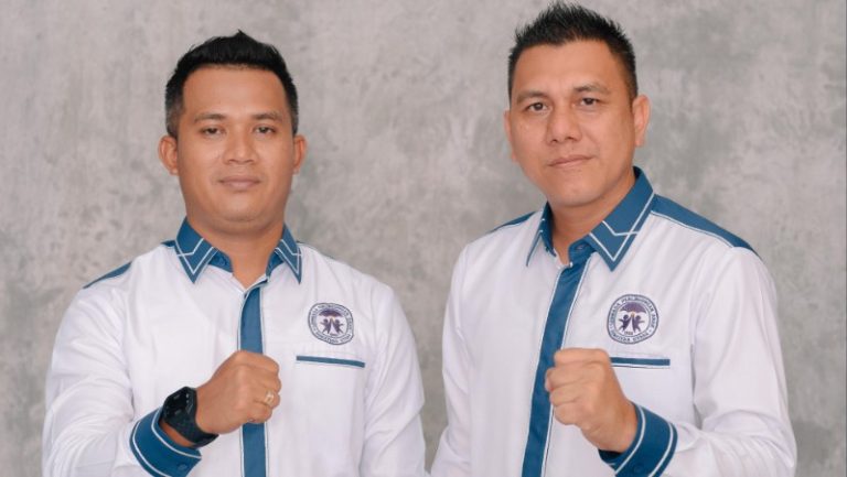 Sekretaris LPA Sumut, Dongan Nauli Siagian SH, didampingi Ketua Bidang Advokasi dan Reformasi Hukum Haris Dermawan SH MH.(Istimewa)
