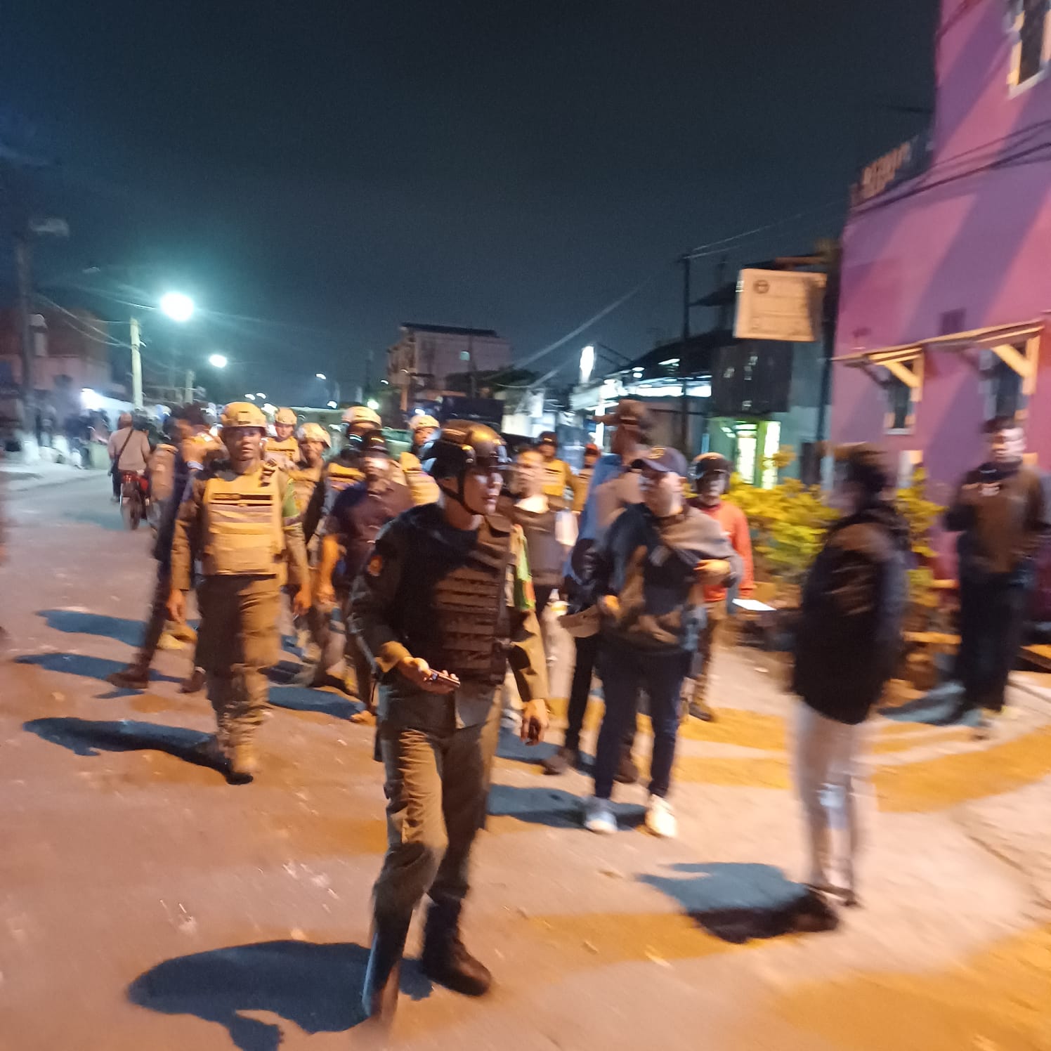 Gelar aksi pengamanan tawuran di Belawan. BP/Ist