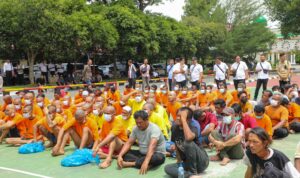 Sejumlah preman yang diamankan.(Istimewa)