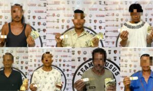 Pelaku yang diamankan pihak kepolisian.(Istimewa)