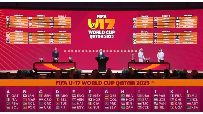 Resmi! Indonesia Satu Grup dengan Brasil di Piala Dunia U-17 2025 Qatar, Siap Tempur?